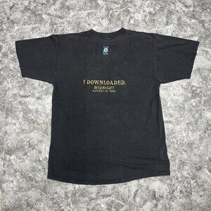 Vintage 90s Microsoft T-Shirt Internet Explorer Midnight Madness Black Mens XL